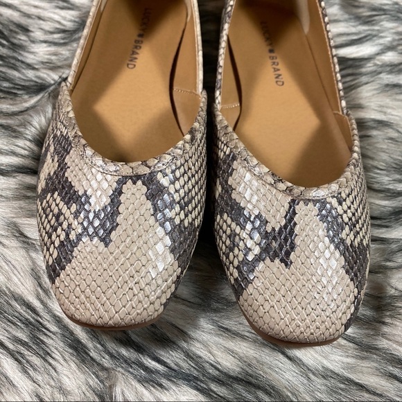 Ameena Ballet Flats Chinchilla Slither Snake Print Leather 9.5 - Picture 16 of 16